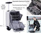 Puledro- Smart Motorized Rideable Carry-on Suitcase/Luggage for Adults/Kids (Black)