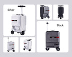 Puledro- Smart Motorized Rideable Carry-on Suitcase/Luggage for Adults/Kids (Black)