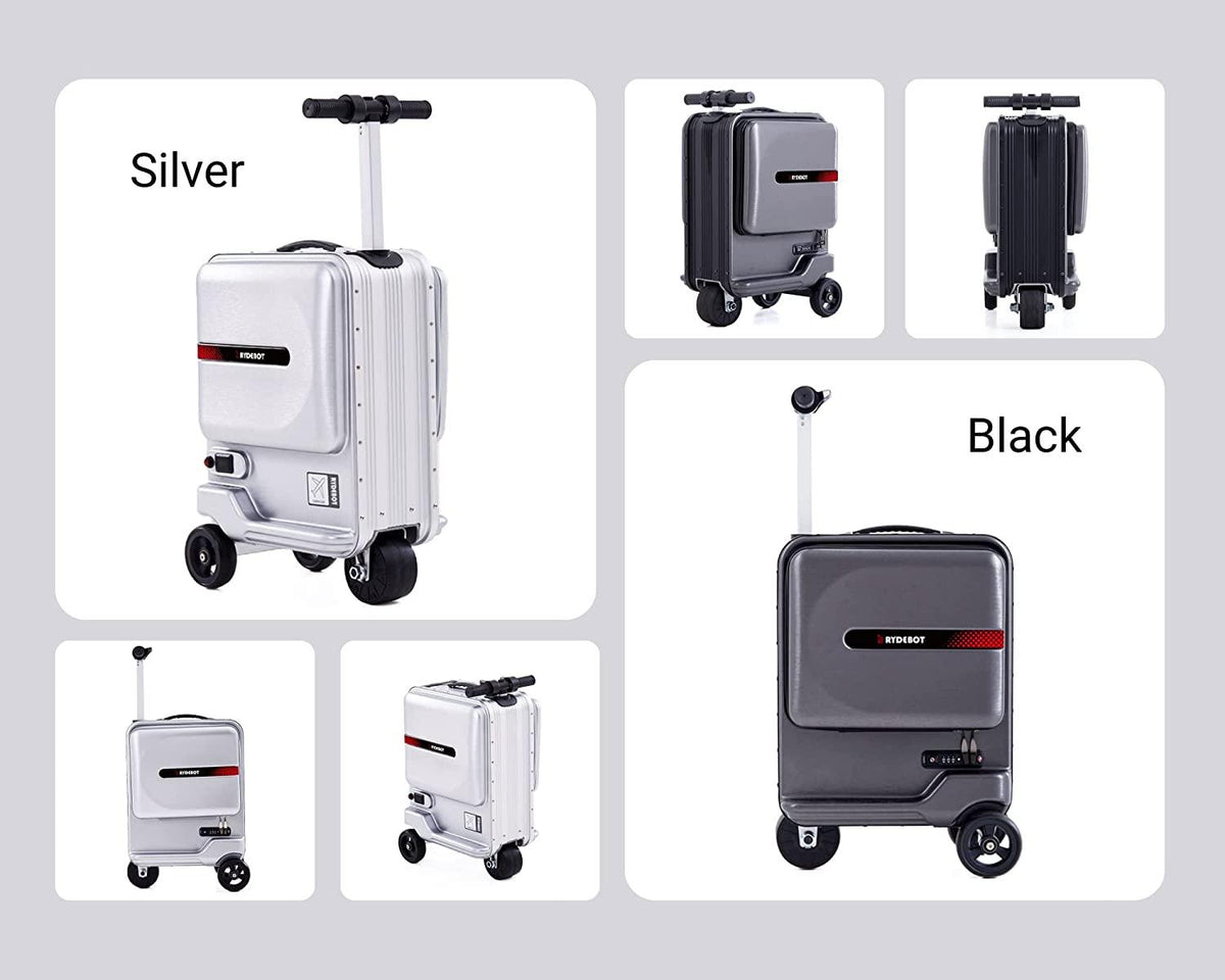 Puledro- Smart Motorized Rideable Carry-on Suitcase/Luggage for Adults/Kids (Black)