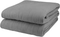 Biddeford Comfort Fleece Electric Heated Warming Blanket Twin Gray Washable 10 Heat Settings