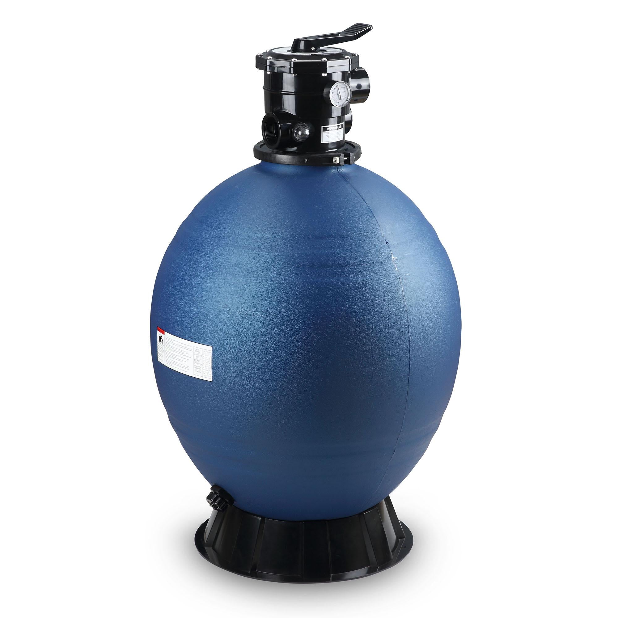 22-inch top mount swimming pool sand filter with 6-way valve