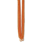 Club Pack of 720 Orange Metallic Halloween Small Round Beaded Necklace Party Favors 33''