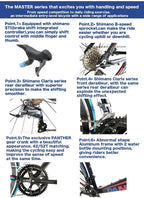 PANTHER(Japanese Brands) Road Bike  Series  16speeds,STI Brake Shifting Integrated Controller,Aluminum Frame,700×25C,Drop Handlebars, Disassembled Wheel