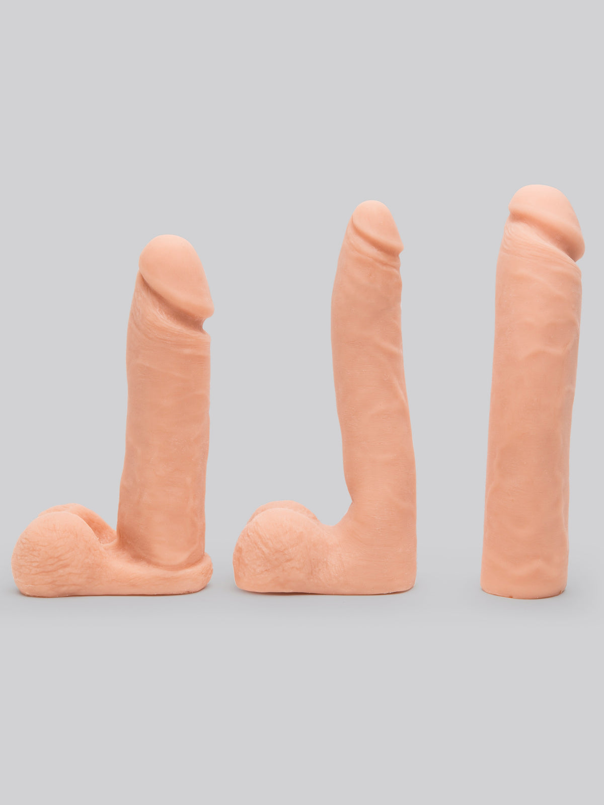 Doc Johnson Vac-U-Lock Realistic Feel Advanced Strap-On Dildo Set, Flesh Pink
