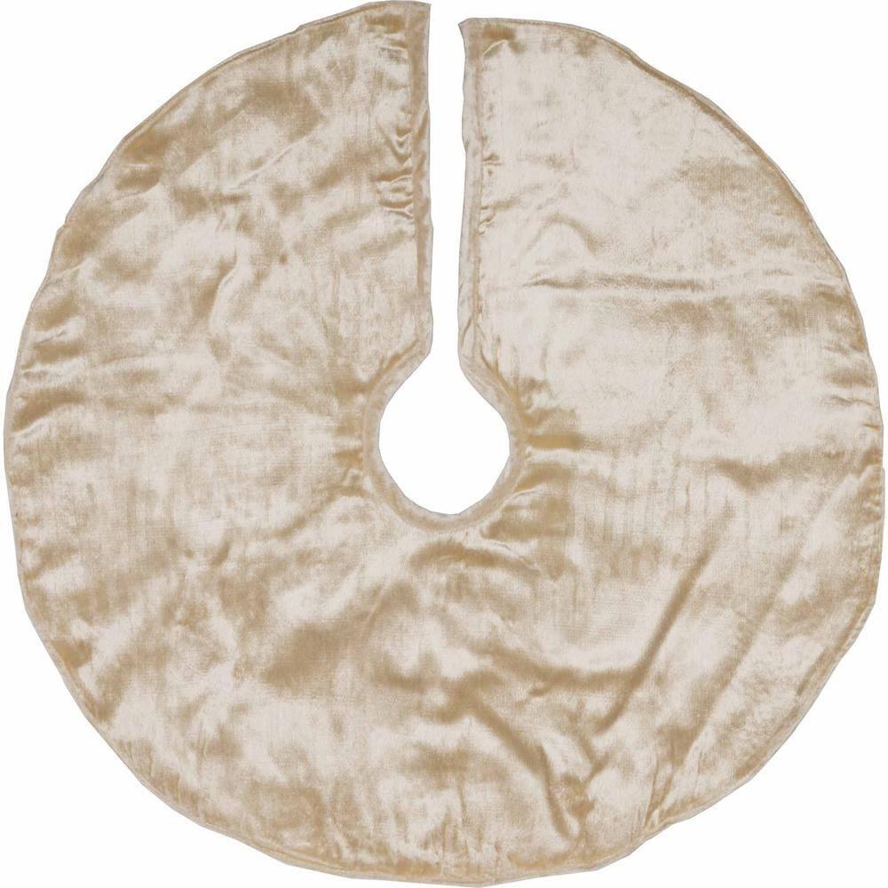 48 in. Creme Memories Glam Christmas Decor Tree Skirt