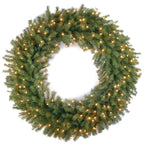 National Tree Company Full Prelit Wreath, (Green)
