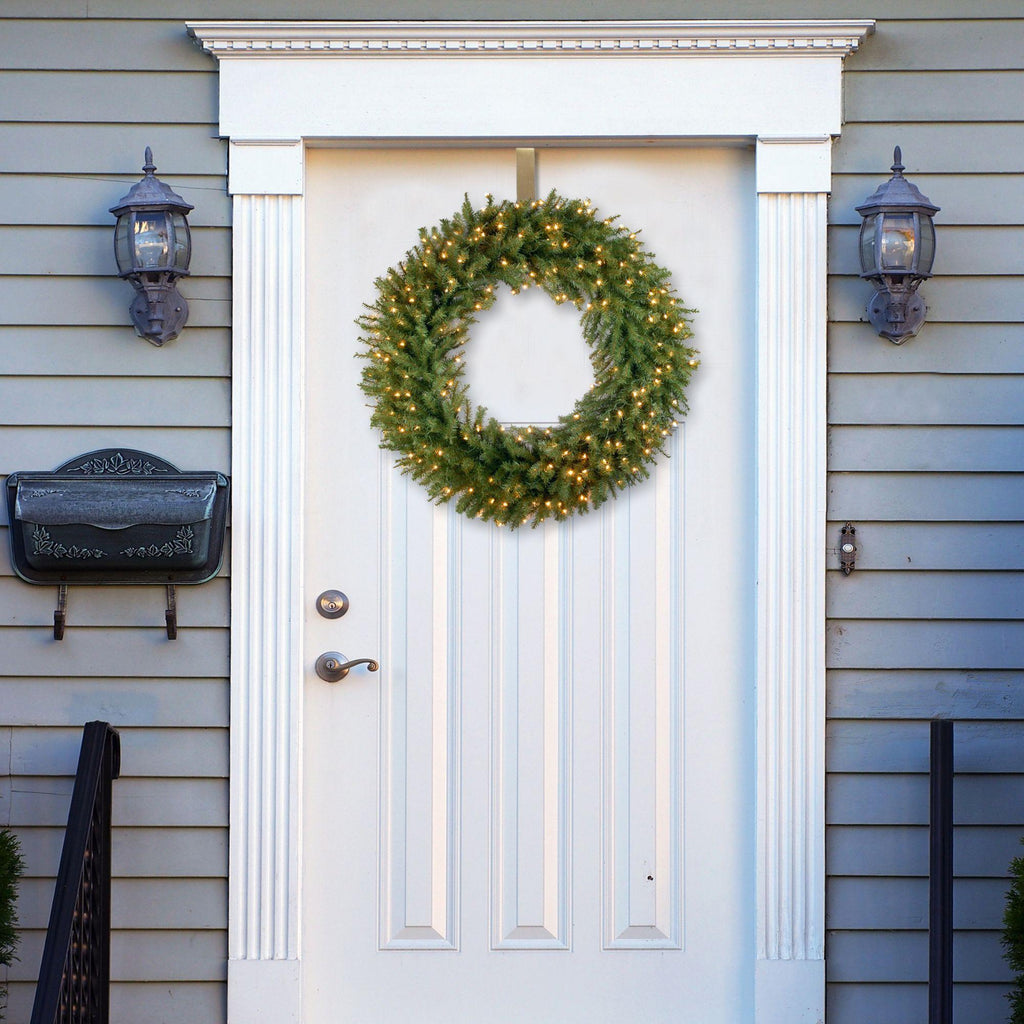 National Tree Company Full Prelit Wreath, (Green)