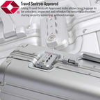 Luggage, Aluninum Hardside Suitcase With TSA Lock (Silver, 25 inch Check-In Medium)