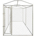Tidyard 13'x6' Outdoor Dog Kennel with Canopy Top with Chain-Link Mesh Sidewalls, Lockable Latch System for Dogs