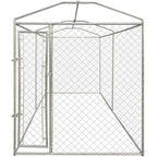 Tidyard 13'x6' Outdoor Dog Kennel with Canopy Top with Chain-Link Mesh Sidewalls, Lockable Latch System for Dogs