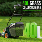 40V Cordless Lawn Mower, 16-Inch Brushless Electric Push Mower with 4.0Ah Battery, Low/High Speed Control, 5-Position Height Adjustment, 40L Grass Bag, Lightweight Mower for Yard/Lawn