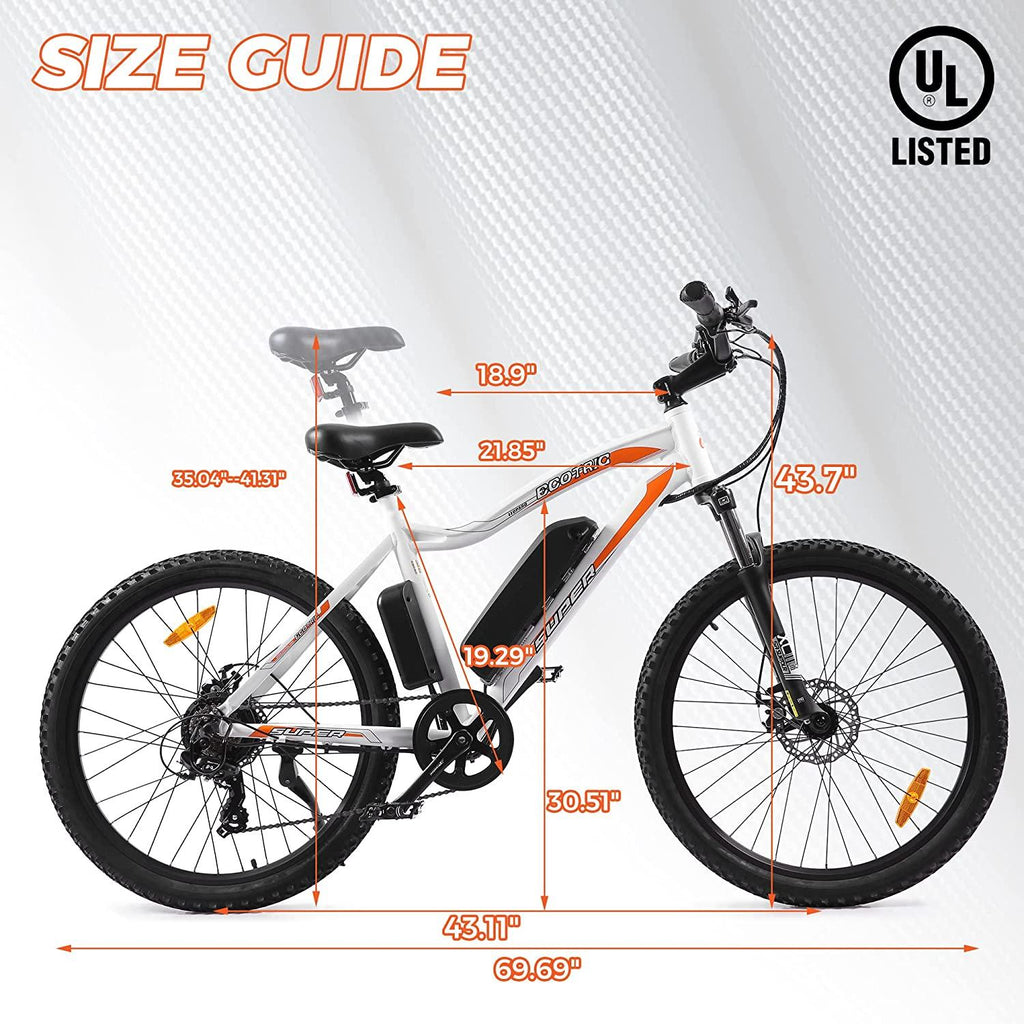 26-inch Adult Wheel 36V 500W Motor Womens e-bike fat tire E-ride City  mountain Mens electric bike with 7 Speeds Pedal Assist