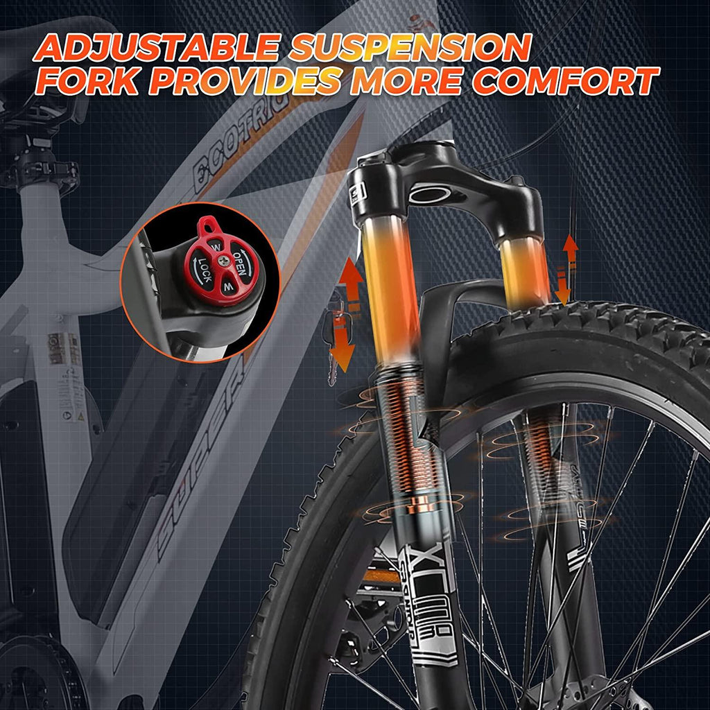 26" 500W Mountain Beach City Electric Bicycle eBike 36V 12.5AH Battery UL Adult Women Men