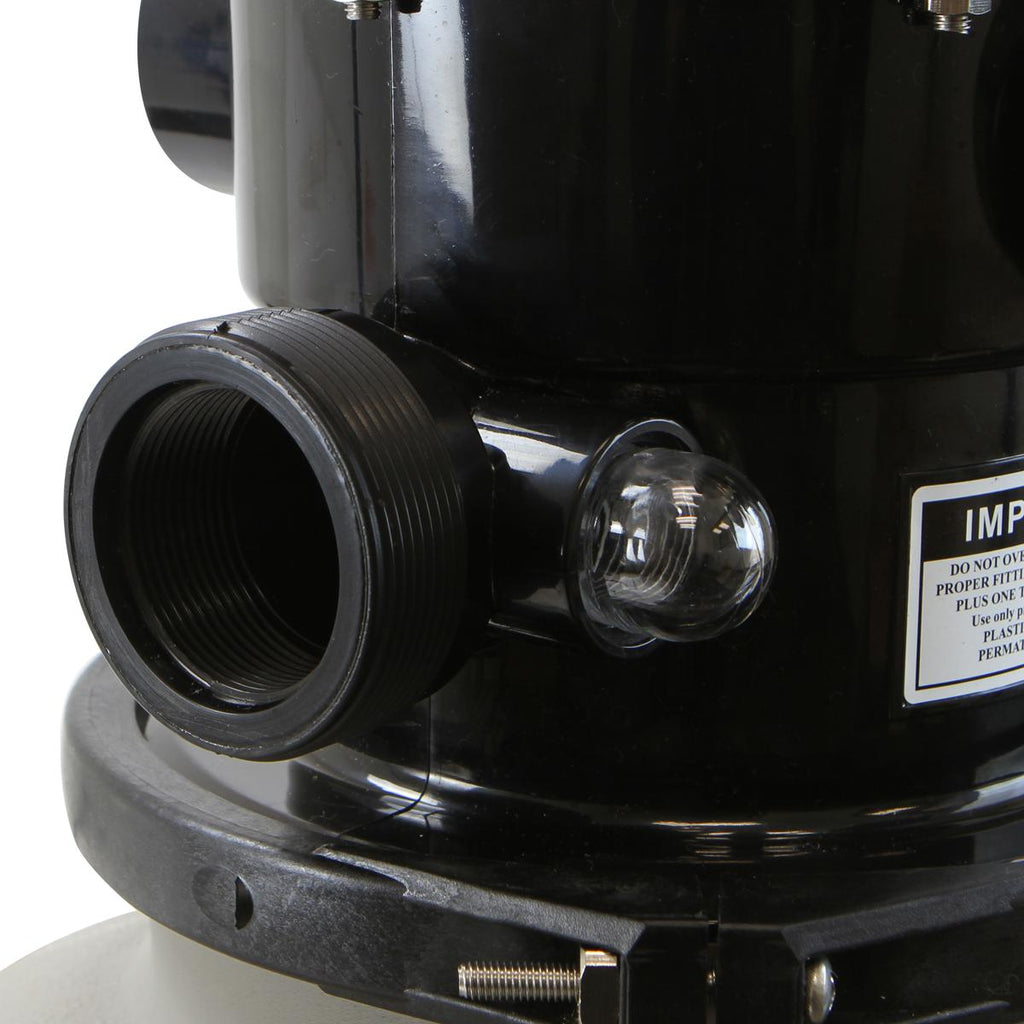 16-inch above / inground swimming pool sand filter system 7-way multi-port up to 21,000 gallons with stand base