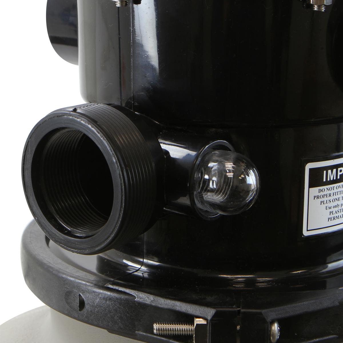 16-inch above / inground swimming pool sand filter system 7-way multi-port up to 21,000 gallons with stand base