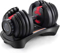 Funcode Adjustable Dumbbell, 5-52.5Lbs Weight Options, Anti-Slip Handle, All-Purpose, Home, Gym, Office(Single Dumbbell 1x52.5Lbs)
