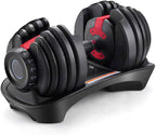Funcode Adjustable Dumbbell, 5-52.5Lbs Weight Options, Anti-Slip Handle, All-Purpose, Home, Gym, Office(Single Dumbbell 1x52.5Lbs)