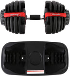 Funcode Adjustable Dumbbell, 5-52.5Lbs Weight Options, Anti-Slip Handle, All-Purpose, Home, Gym, Office(Single Dumbbell 1x52.5Lbs)
