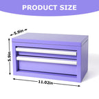 Mini Steel Tool Box with Drawers - Small Tool Chest for Small Item StoraOrganizer - Portable Metal Toolbox Organizer with Tool Drawer (mini purple)