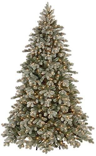 Joedot 7.5’ Pre-Lit Frosted Colorado Spruce Artificial Christmas Tree – Clear Lights