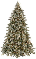 Joedot 7.5’ Pre-Lit Frosted Colorado Spruce Artificial Christmas Tree – Clear Lights
