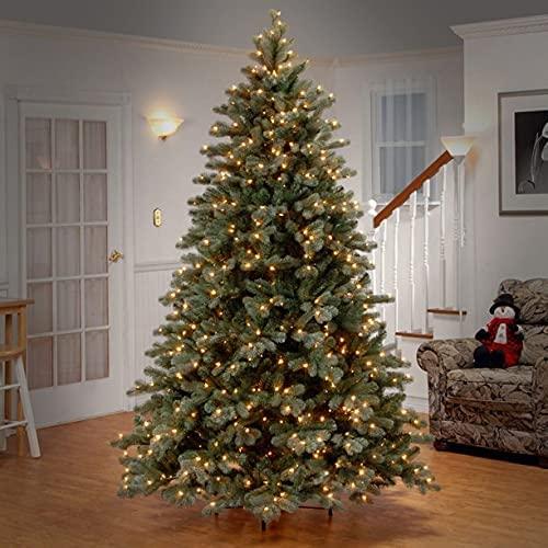Joedot 7.5’ Pre-Lit Frosted Colorado Spruce Artificial Christmas Tree – Clear Lights