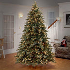 Joedot 7.5’ Pre-Lit Frosted Colorado Spruce Artificial Christmas Tree – Clear Lights