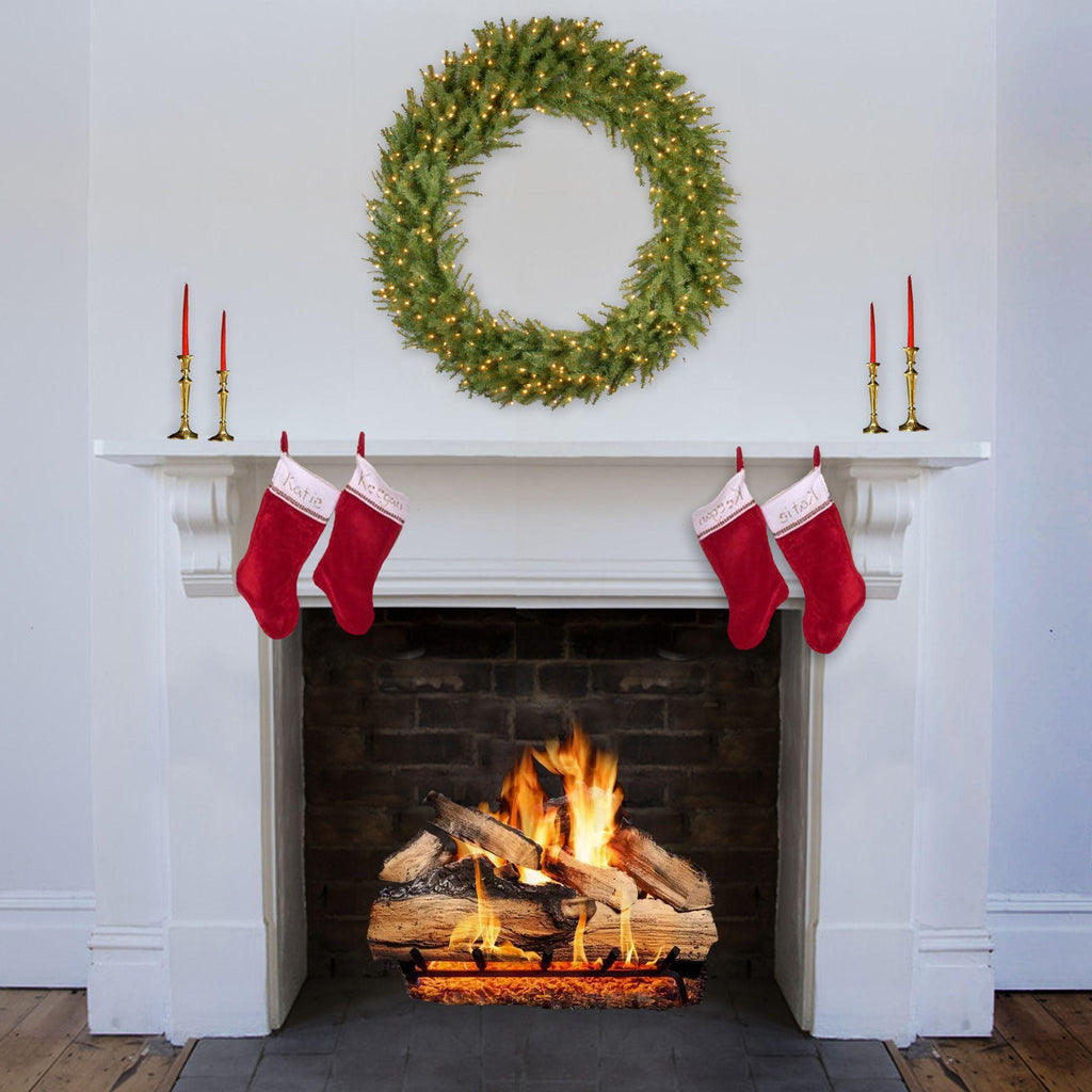 Pre-Lit Norwood Fir Deluxe Artificial Christmas Wreath - 60-Inch, Clear Lights