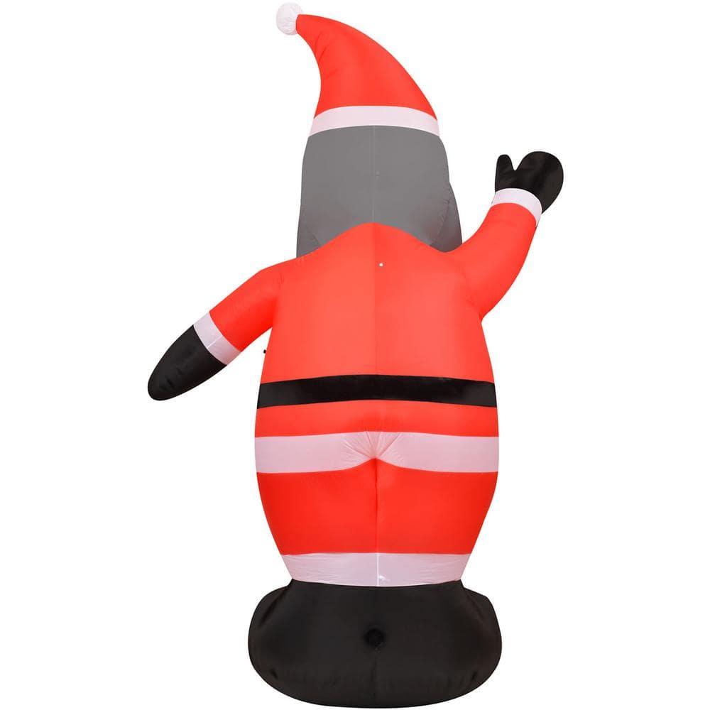12 ft. x 6 ft. Pre-Lit Tall African American Santa Claus Christmas Inflatable with Storage Bag