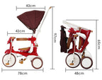 iimo 3-in-1 Foldable Tricycle with Canopy (Eternity Red)