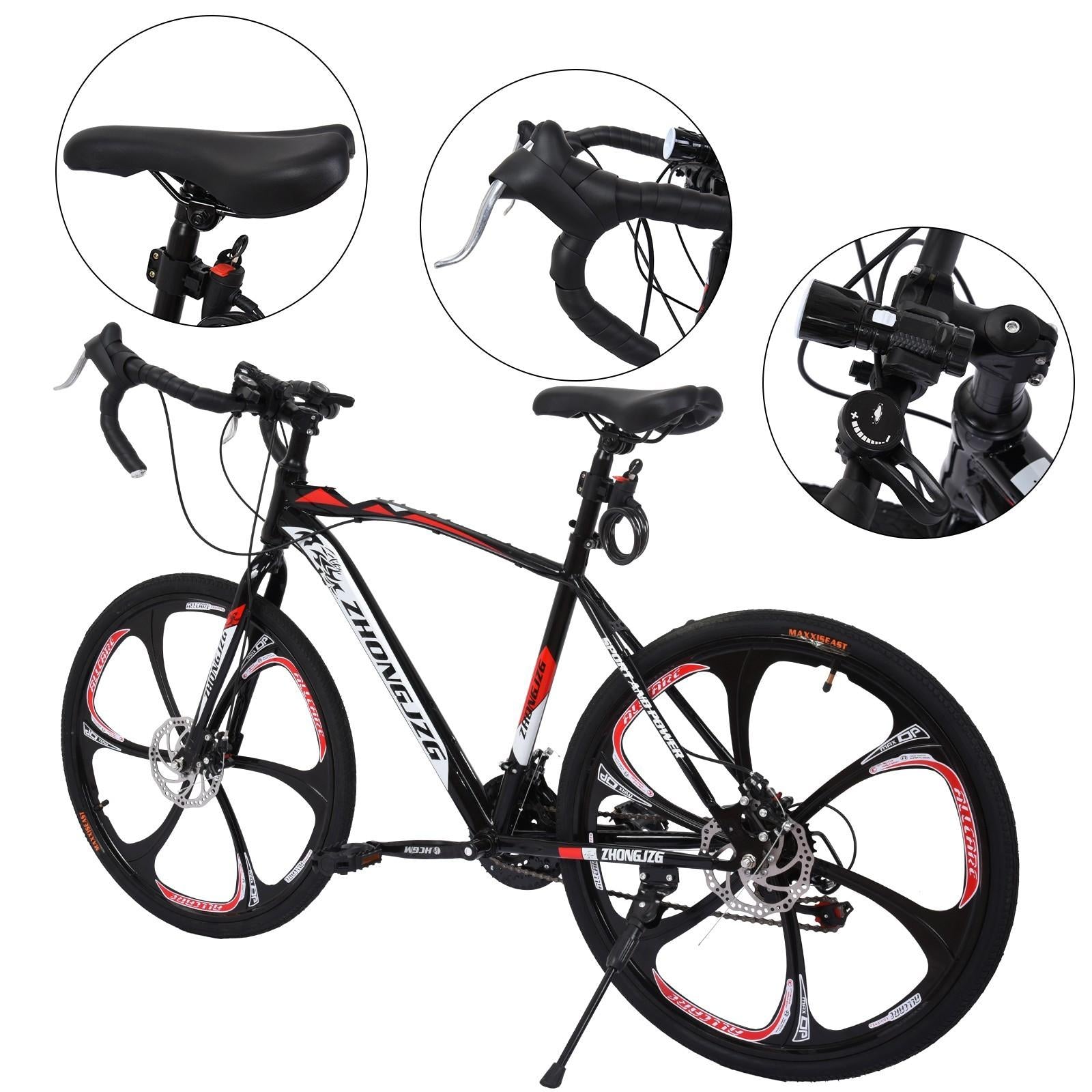 HTNBO 21 Speed Shifting System Road Bike Frame 700C Wheel Adult Road Bicycle