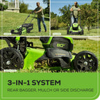 80V 21" Brushless Cordless (Push) Lawn Mower (75+ Compatible Tools), (2) 2.0Ah Batteries and 30 Minute Rapid Charger Included