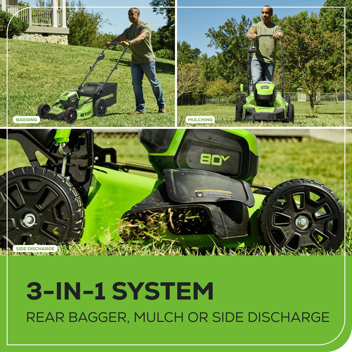 80V 21" Brushless Cordless (Push) Lawn Mower (75+ Compatible Tools), (2) 2.0Ah Batteries and 30 Minute Rapid Charger Included