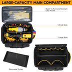 Tool Bag 15 Inch,Heavy Duty Tool Organizer,Tactical RanTool Tote,30 Pockets & Anti-Friction Bottom,Water-Resistant,Tool Box for Him Dad Men,Electrician,Carpenter,Repairman,Ideal Gift for Father