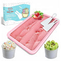 Extra LarRolled Ice Cream Maker (14"x10") - Make  IceCream w/Family - Manual Roll Your Own IceCream - Roll Ice Cream Tray (Light Pink)
