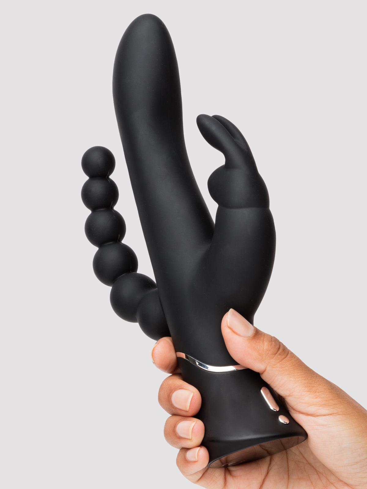 Happy Rabbit Triple Curve Rechargeable Rabbit Vibrator, Black