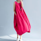 cotton linen vest sleeveless dress