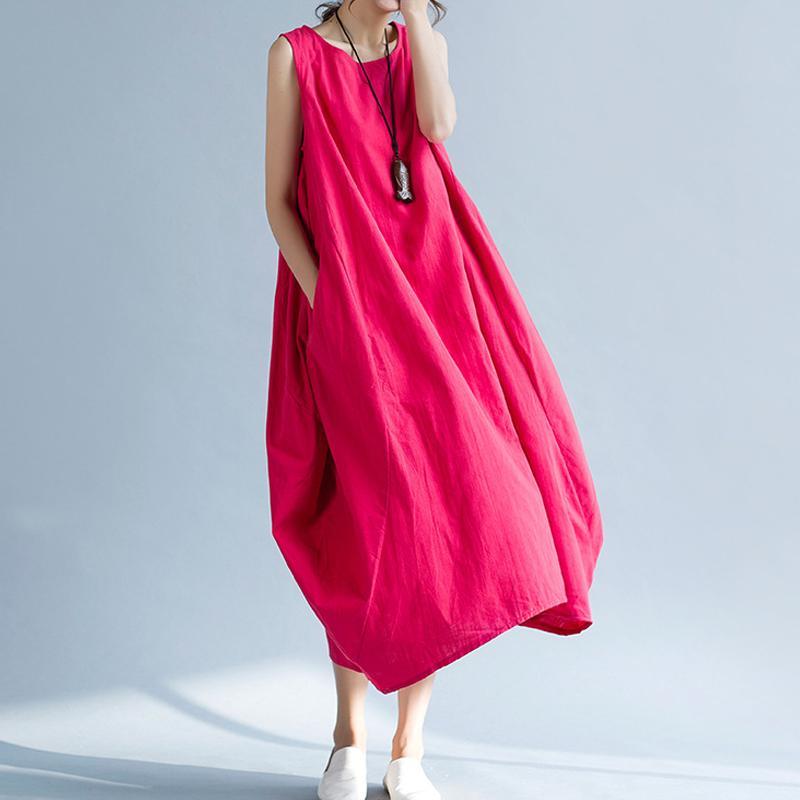 cotton linen vest sleeveless dress