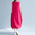 cotton linen vest sleeveless dress
