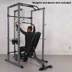 Power Squat Rack, Heavy Duty Multi-Function Power CaRack, Home Gym Exercise Bench Press Weightlifting Workout Station