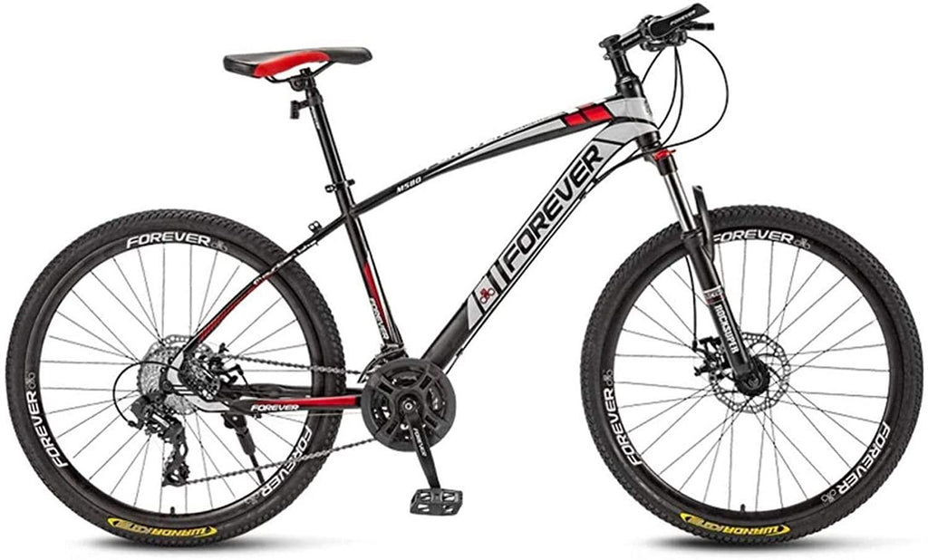 XIAZHOU Bicycle 27.5 inch Bicycle high Carbon Steel Frame Shock Absorption Front Fork Double disc Brake Road Bike car Handle Height 5.6-6.4FT 5-29, 21 Speed