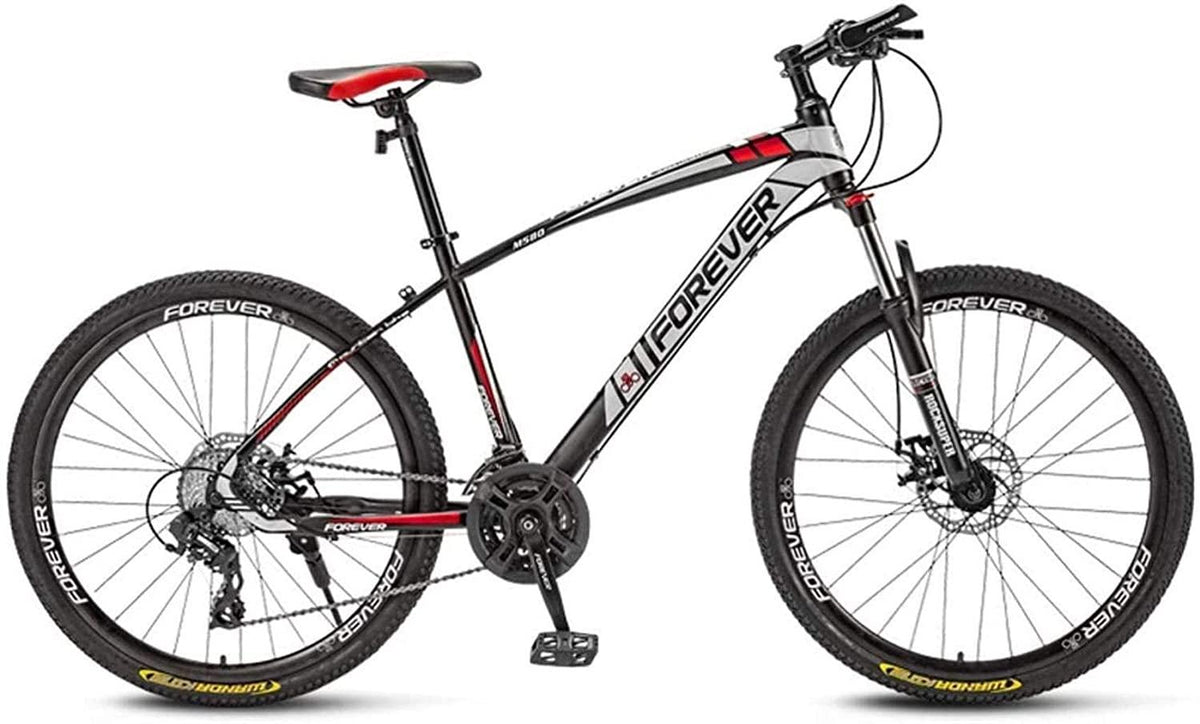 XIAZHOU Bicycle 27.5 inch Bicycle high Carbon Steel Frame Shock Absorption Front Fork Double disc Brake Road Bike car Handle Height 5.6-6.4FT 5-29, 21 Speed