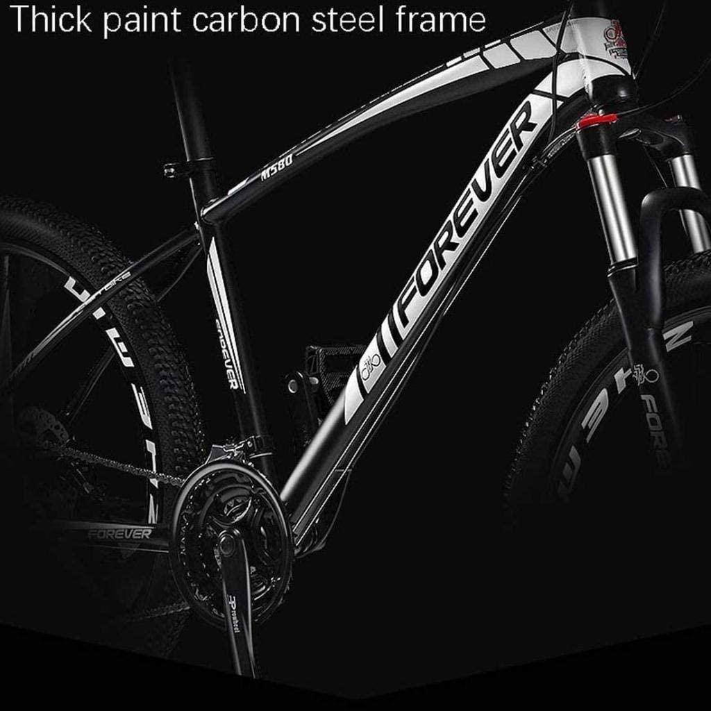 XIAZHOU Bicycle 27.5 inch Bicycle high Carbon Steel Frame Shock Absorption Front Fork Double disc Brake Road Bike car Handle Height 5.6-6.4FT 5-29, 21 Speed