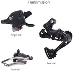 XIAZHOU Bicycle 27.5 inch Bicycle high Carbon Steel Frame Shock Absorption Front Fork Double disc Brake Road Bike car Handle Height 5.6-6.4FT 5-29, 21 Speed