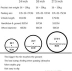 XIAZHOU Bicycle 27.5 inch Bicycle high Carbon Steel Frame Shock Absorption Front Fork Double disc Brake Road Bike car Handle Height 5.6-6.4FT 5-29, 21 Speed