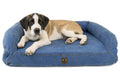 K9 Ballistics Bolstered Denim Orthopedic Memory Foam Bolstered Dog Bed with Waterproof Liner