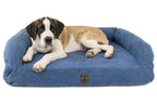 K9 Ballistics Bolstered Denim Orthopedic Memory Foam Bolstered Dog Bed with Waterproof Liner
