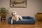K9 Ballistics Bolstered Denim Orthopedic Memory Foam Bolstered Dog Bed with Waterproof Liner