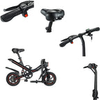 OUXI Electric Bike for Adults Teens, Electric Bike 350W 12 Inch Fold Bicycle 36V 7.8Ah Lithium-Ion Battery, Black