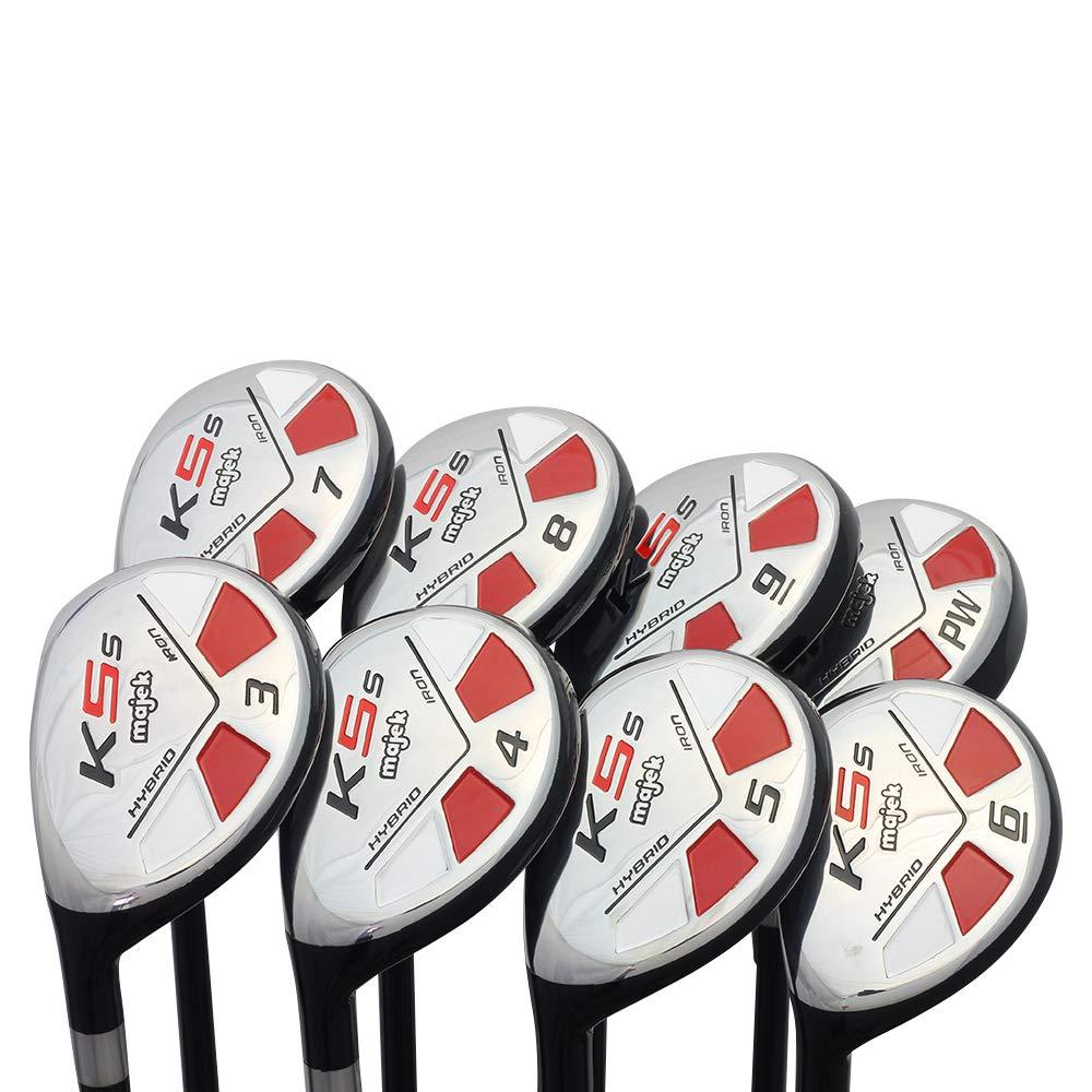 LEFT HANDED Majek Senior Ladies (55+ Years) Golf Clubs All True Hybrid Complete Set which Includes: #3, 4, 5, 6, 7, 8, 9, PW Utility L Lady Flex Club with Premium Ladies Arthritic Grip